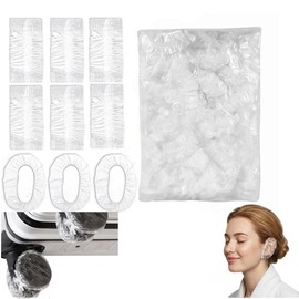 RJDJDLXM 100 Pieces Ear Caps, Ear Covers, Transparent Ear Caps, Hair Dye, Gray Hair Dye, Ear Caps, Ear Protection, One Size Fits Most, Unisex, Salon, Commercial Use, Beauty Salon, Beauty Salon,