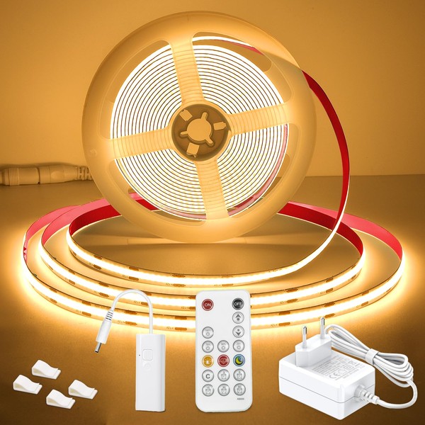 wobsion wobsion 5M LED strip warm white? with power supply