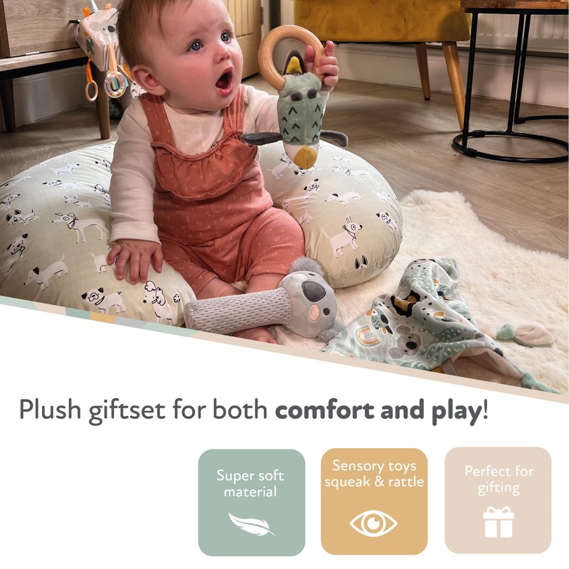 Nuby Animal Adventures Baby Gift Set – 3-Piece Keepsake Set