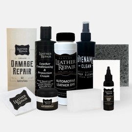 Luxury Leather Repair Automotive Damage Leather Repair Kit Compatible with GM Leather Interiors – Repairs Holes, TEARS, Cracks, and CREASES - Includes Leather Dye (Medium Warm Gray, 8oz)