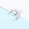 LGSY Moon CZ Bail Pendants for Pearl Jewelry Making Sterling