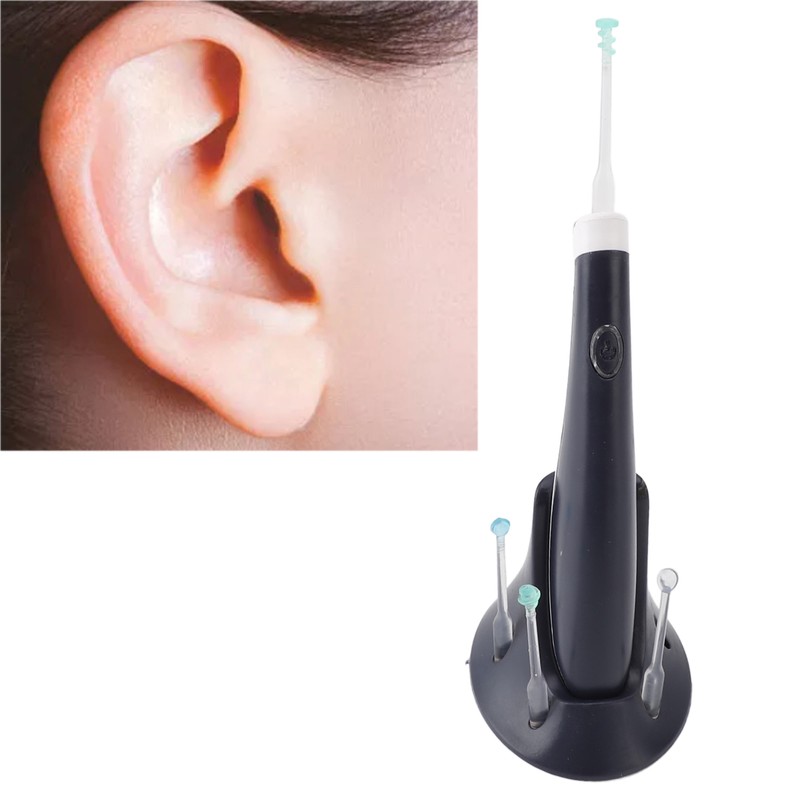Sound Wave Vibration Ear Wax Removal Tool with Light 360