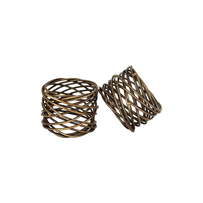 ITOS365 Handmade Round Mesh Napkin Rings Holder Dinning Table Parties