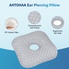 Ear Piercing Pillow with Comfort Hole for Side Sleepers(Light Gray)