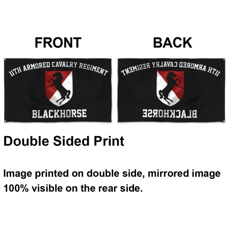 Fyon 11th Armored Calvary Regiment Flag 3x5Feet Blackhorse Flag Banner