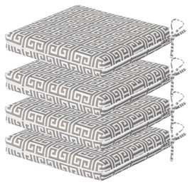 Localive Outdoor Dining Chair Cushion Pad 20"x20" 4Pcs- Tie Straps for Secure Fit, Water-Resistant, UV Resistant, Recycled PFAS-Free Fabric, 3-Year Fabric Warranty, Print 016