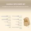 CHUSHIJI 15-Piece Kitchen Knife Set with Block, Premium High Carbon