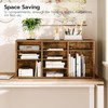 HOOBRO Countertop Mail Sorter Organizer, Wooden Literature Organizer, Student Mailbox