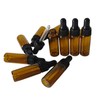 AGENIZ 50 Pcs 5ml Amber Mini Dropper Bottles Essential Oils