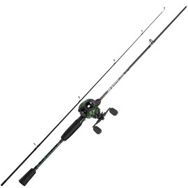 Sougayilang Spinning & Casting Fishing Rod Reel Combos, 2 Pc Sensitive Rod with Stainless Steel Guides for Freshwater Fishing- Casting 6'0" with Left Reel Full Kit