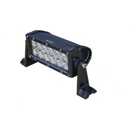 TIGERLIGHTS 12V-24V 8 Inch Double Row LED Light Bar - 3 Amps, 36 Wattage, 3 1/2 Inch Width, 3 Inch inch Depth, 2650 Lumens - 3 Watt High Intensity Bulbs - Poly Carbonate Lens - Flood Off-Road Light