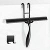 Simtive 12-Inch Shower Squeegee Set, Includes Shower Door Hook and