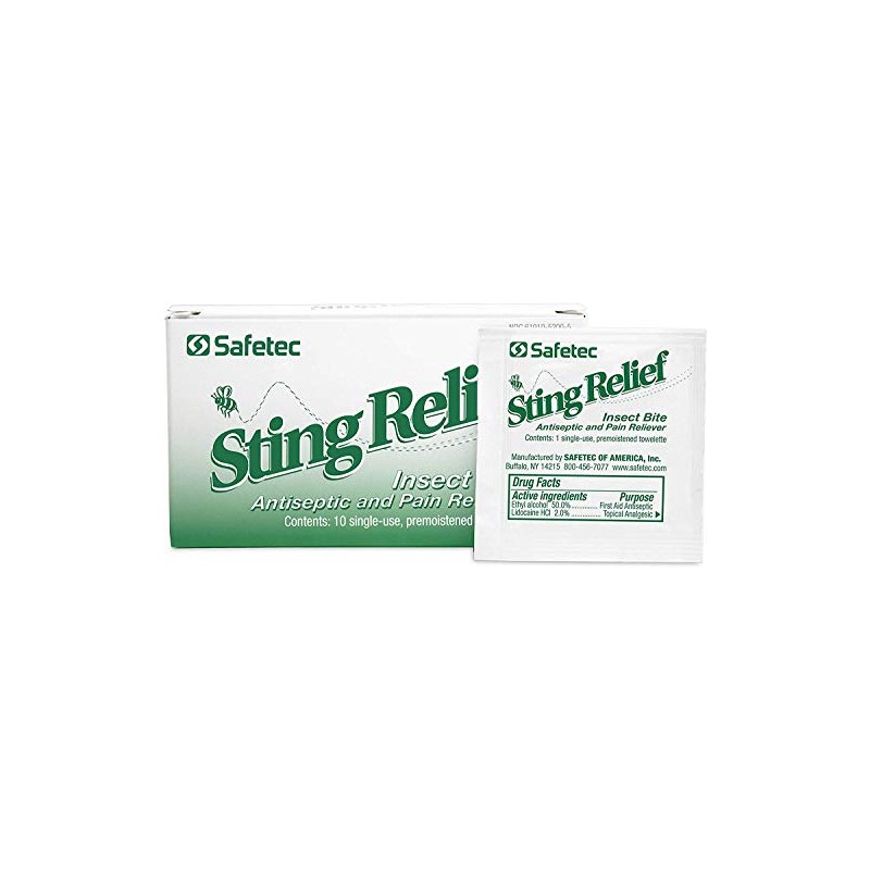 Safetec 242649 Sting Relief, Pack of 10