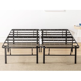Sleepy's Raised 13 Inch High Metal Platform Frame | Support Mattress Foundation | No Box Spring Needed | Underbed Storage Space | Queen Size