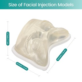 MedEduQuest Face Model for Injection Practice Kit – Transparent Face for Injection Liquid Training, Perfect for Micro Plastic Surgery, Filler Practice, Beautician Teaching, Medical Students Learning