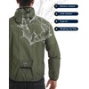 Wulibike Mens Windbreaker Jackets Lightweight men's cycling jacket with Hood