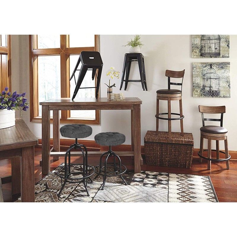 baibu Set of 2 Stool Covers Round, Super Soft Round