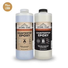 Stone Coat Countertops Clear Epoxy Resin Kit (1/2 Gal) UV, Scratch & Heat Resistant, Food Safe - Ideal for Kitchen Countertop, Tabletop, Bar Top, Shower Walls, Wood Slabs, Other DIY Art Craft Projects