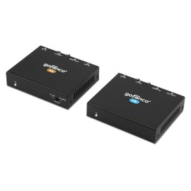 gofanco Audio Over Ethernet CAT6/7 – Zero Latency, Embedded DAC, Ultra-Low Jittery, High-Fidelity, Toslink & L/R Analog, 984ft, Dual PoC, LPCM, Dolby Digital 5.1, PCM 2.0, 192KHz (AudioCATExt22)