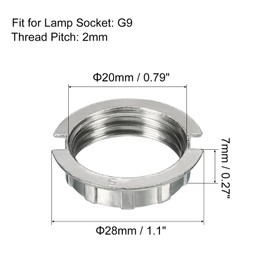 MECCANIXITY G9 Lamp Holder Ring Light Lamp Shade Holder Adapter Ring 3/4inch Inner Diameter, Zinc Alloy Suitable for Lamp Fixtures, White, 6 Pack (Small)