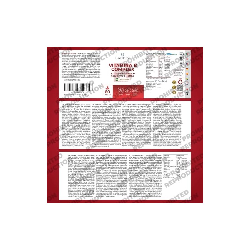 Bandini® Vitamin B Complex High Strength | 60 Capsules (2