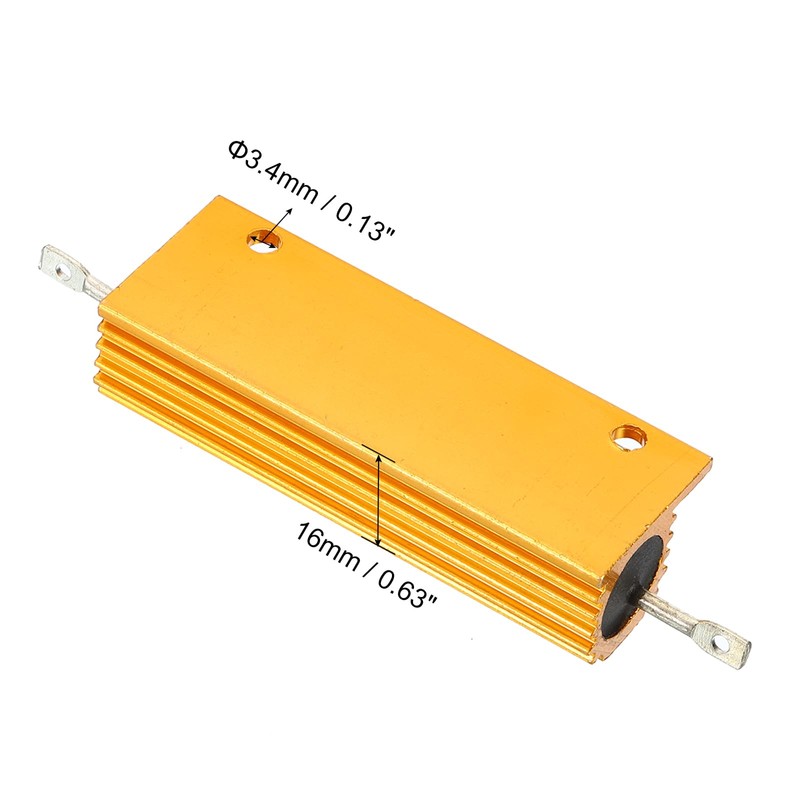 PATIKIL 100W 5 Ohm Aluminum Shell Resistor with Screws, Set