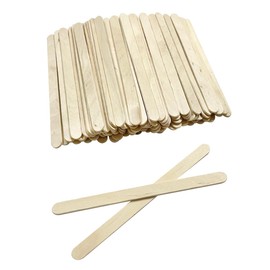 WELANE Ice Cream Sticks, 100 PCS Wood Craft Sticks for Tasting Ice Cream, Craft Making (140 x 10 x 2mm/5.51 x 0.39 x 0.07in)