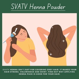 SVATV Henna Powder (Lawsonia Inermis) Natural Looking Hair & Glossy Strengthens And Repairs Damage Hair for Men and Women Natural Hair Color - 227g | 08oz
