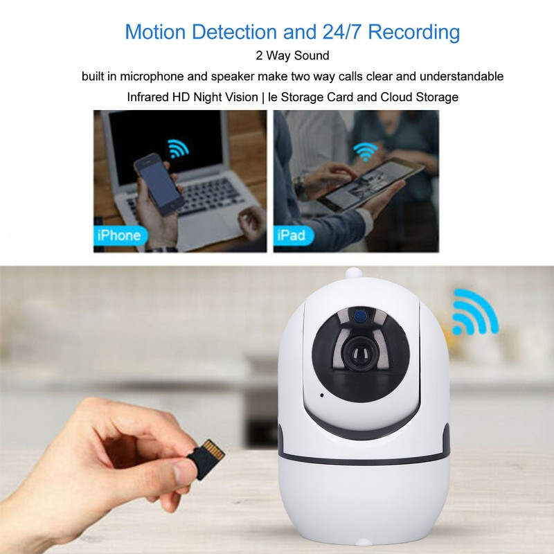 Baby Monitor 360 Degree Panning 65 Degree Vertical 1080P Night