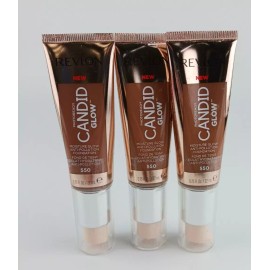 Revlon 3 PACK REVLON PHOTOREADY CANDID GLOW MOISTURE GLOW FOUNDATION 550 MOCHA