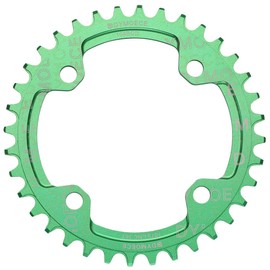 Dymoece Bicycle Chainring 104BCD 32T/34T/36T/38T for 9 10 11 Speed Round - Suitable for Most Shimano and Sram Cranksets, Green, 34T
