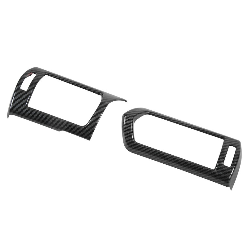 2pcs Air Conditioner Vent Outlet Trim Cover Carbon Fiber Interior