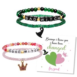 Joyline BFF Friendship Bracelets with Funny Card - Gifts for Women Moms and Daughters,Witch Crown Bracelets Best Friend Easter Basket Stuffers