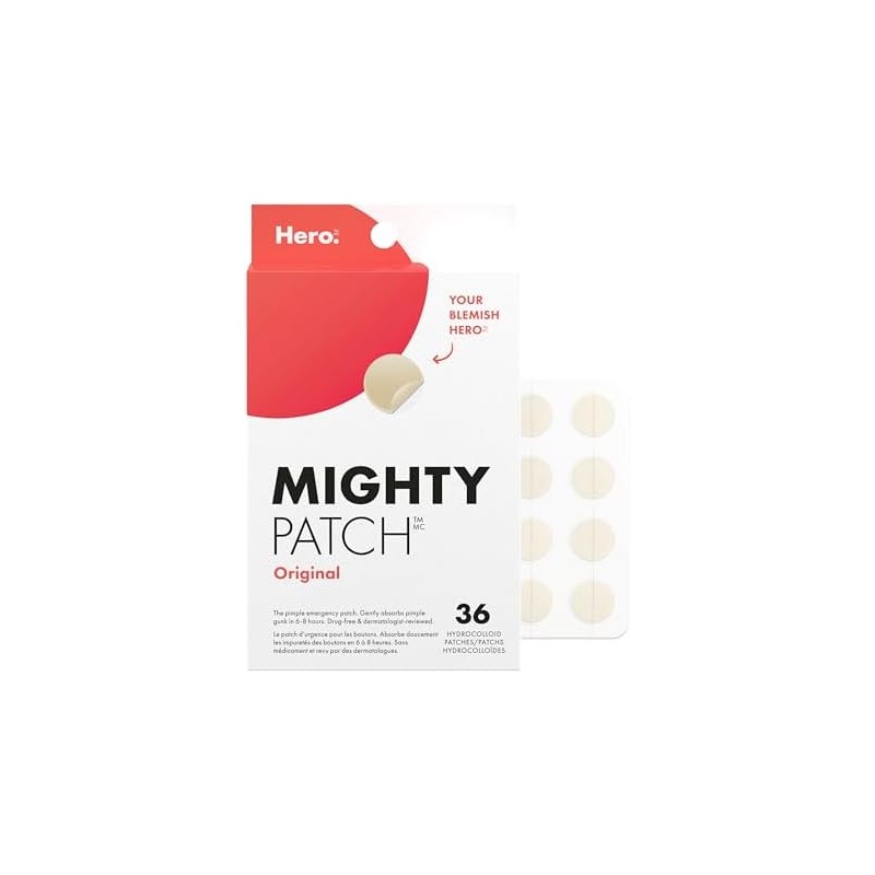 Mighty Patch Original – Tratamiento de acné hidrocoloide (36 quilates)