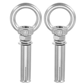 MECCANIXITY Concrete Eye Bolt Expansion Eyebolt M8x60mm 304 Stainless Steel Expansion Lifting Bolts Ring Screw Eye for Ceiling Concrete Wall Brick Masonry, Pack of 2