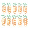 100Pcs Carrot Paper Clips Carrot Style Electroplated Metal Nonslip Rustproof