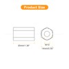 sourcing map 5pcs M10x14x35mm Coupling Nuts - Galvanized Carbon Steel