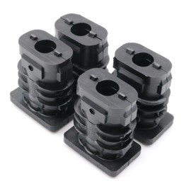Design61 4 x Threaded Plugs Rectangular Pipe Plugs 30 x 20 mm 1.5 mm with M8 Internal Thread