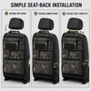 Black Polyester Car Seat Back Organizer with Multi-Pocket Hanging Storage
