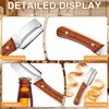 2 Pack Vegetable Peeler With Wooden Handle,Multi Functional Vegetable Peeler