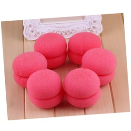 Healeved 12pcs Creative Sponge Curling Balls for Hair Styling Durable Hairdressing Tools No Heat Required for Curls Convenient for Women and Red