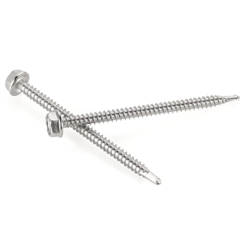 #10pcs 2-1/4" Hex Head Self Drilling Screws Self Tapping Sheet