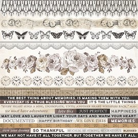 'Kaiser Craft Pen & Ink Card Stock Stickers 12 "X12 -