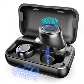 TWS Earphones Wireless Earbuds Compatible with BLU View 5 PRO, Headphones True Stereo Headset Hands-Free Mic Charging Case