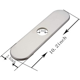 Greenspring Brushed Nickel Faucet Plate, Sink Hole Cover, Faucet Deck Plate Round 10" Bathroom or Kitchen Sink Faucet 1 or 3 Hole Cover Deck Plate - Sink Faucet Hole Cover for Vanity Sink Faucet