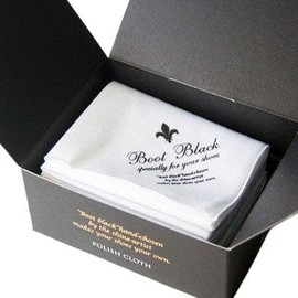Boot Black Polishing Cloth (Made in Japan) Fine Cotton Cloth Perfect for High Shine Finishes, white