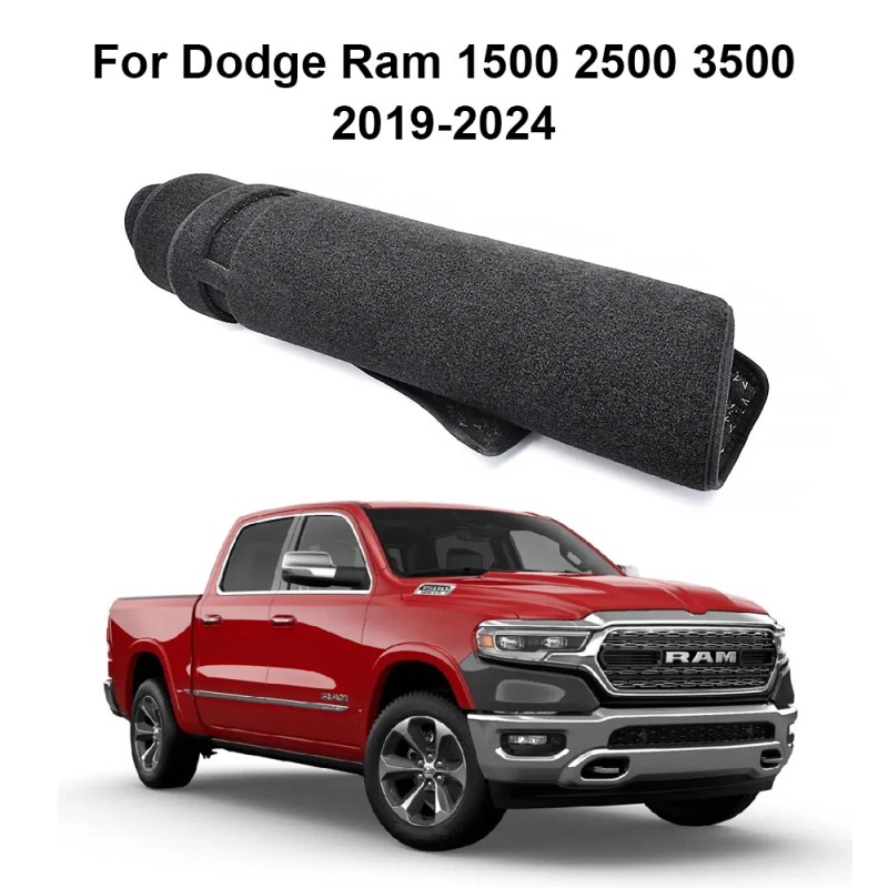 Unbranded Black Dashboard Mat Dash Sun Cover Pad For 2019-2024