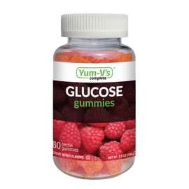 YUM-V'S YUM-V'S YumVs Complete Glucose Gummies, Raspberry Flavor, (60 Ct); Chewable Nutritional Supplement for Men and Women, Vegan, Gluten Free, Kosher, Halal 