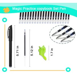 Grooved Book Magic Pens,Disappearing Ink Pen for Grooved Writing Books or Magic Copybook,Writing Practice for Kids Age 3-5