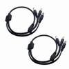 QLXHBOT 2 Pack Black DC Extension Cord 1 Female to